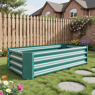 Sunvega 72x36x12 Inch Metal Raised Garden Bed for Plants Vegetables and Flowers