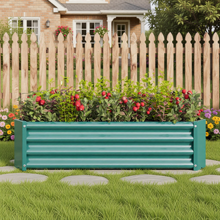 Sunvega 72x36x12 Inch Metal Raised Garden Bed for Plants Vegetables and Flowers