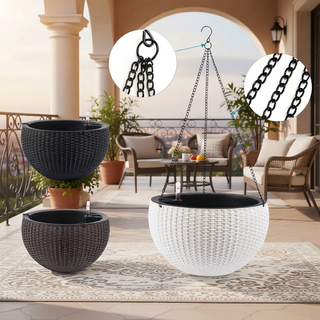 Sunvega 2 Pack Tall 21.7 Inch Crack-Resistant UV-Resistant Matte Planter Box for Indoor Outdoor