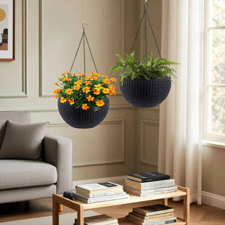 Sunvega 2 Pack Tall 21.7 Inch Crack-Resistant UV-Resistant Matte Planter Box for Indoor Outdoor
