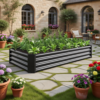 Sunvega 72x36x12 Inch Metal Raised Garden Bed for Plants Vegetables and Flowers