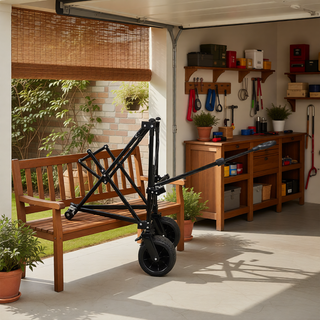 Sunvega Heavy Duty Folding Utility Wagon Cart with 480lbs Capacity and All Terrain Wheels