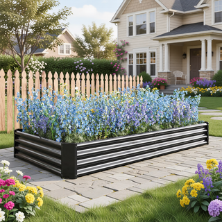 Sunvega 72x36x12 Inch Metal Raised Garden Bed for Plants Vegetables and Flowers