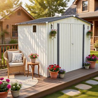 Sunvega 6X3.6FT Metal Storage Shed with Waterproof Roof and Lockable Door