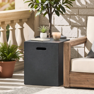 Sunvega Modern Lightweight Concrete 50,000 BTU Round Propane Fire Pit