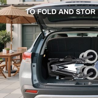 Sunvega 3-in-1 Heavy-Duty Folding Wagon Cart with Bench Seat and Storage