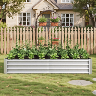 Sunvega 72x36x12 Inch Metal Raised Garden Bed for Plants Vegetables and Flowers