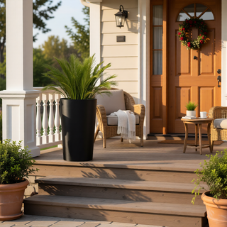 Sunvega 2 Pack Tall 21.7 Inch Crack-Resistant UV-Resistant Matte Planter Box for Indoor Outdoor