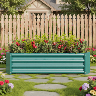 Sunvega 72x36x12 Inch Metal Raised Garden Bed for Plants Vegetables and Flowers
