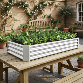 Sunvega 72x36x12 Inch Metal Raised Garden Bed for Plants Vegetables and Flowers