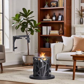 Sunvega Rectangle Tabletop Bio Ethanol Fireplace Burner Heater with Tempered Glass