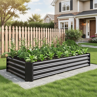 Sunvega 72x36x12 Inch Metal Raised Garden Bed for Plants Vegetables and Flowers