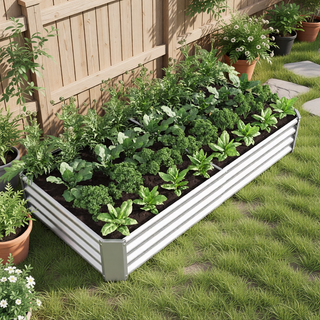 Sunvega 72x36x12 Inch Metal Raised Garden Bed for Plants Vegetables and Flowers
