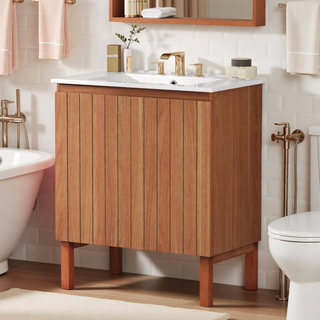Sunvega 30 Inches Bathroom Vanity with Sink and Soft Close Doors