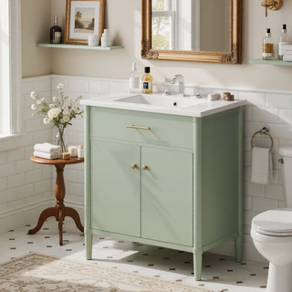 Sunvega 30 Inches Bathroom Vanity with Sink and Soft Close Doors