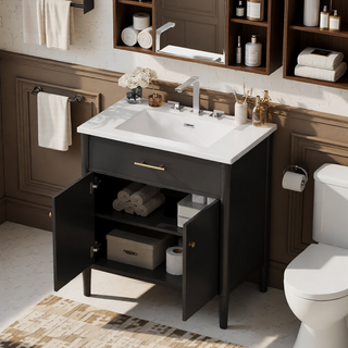 Sunvega 30 Inches Bathroom Vanity with Sink and Soft Close Doors