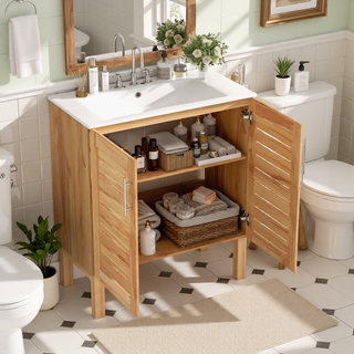 Sunvega 30 Inches Bathroom Vanity with Sink and Soft Close Doors