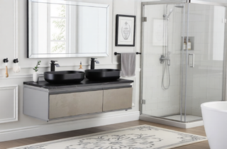 Sunvega 24x14 Inch White Oval Acrylic Above Counter Bathroom Vessel Sink