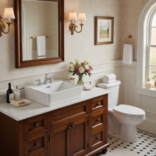 Sunvega White Ceramic Countertop Basin with High-Gloss Stain-Resistant Finish