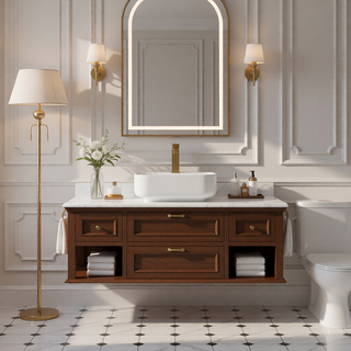 Sunvega White Ceramic Countertop Basin with High-Gloss Stain-Resistant Finish
