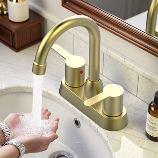 Sunvega Oil Rubbed Bronze Centerset Two Handle Bathroom Sink Faucet