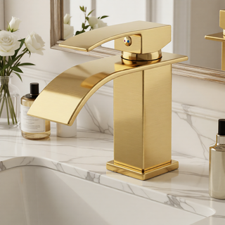 Sunvega Single Hole Bathroom Faucet with Ceramic Cartridge in Brushed Nickel