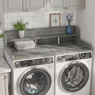 Sunvega Waterproof MDF Washer Dryer Countertop with Non-slip Pads and High Edge