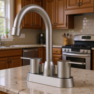 Sunvega Oil Rubbed Bronze Centerset Two Handle Bathroom Sink Faucet