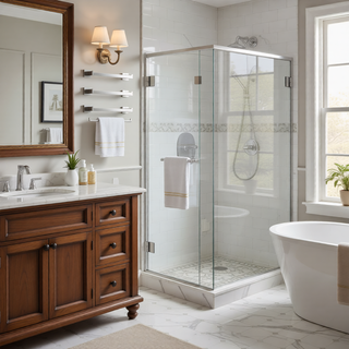 Sunvega Modern Safety Design Bathroom Hardware Set with Hidden Mounting Holes