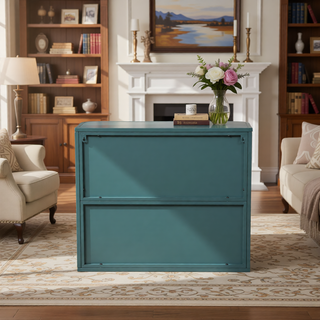 Sunvega Wall-Mounted Bathroom Cabinet with 2 Mirrored Doors and Open Shelf