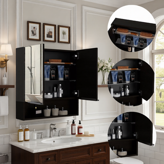 Sunvega Black Multistorage Pantry Cabinet with One Drawer and Two Shelves