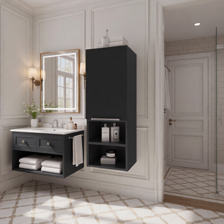 Sunvega Milwaukee Medicine Cabinet with Two Interior Shelves and Semi-Open Bottom