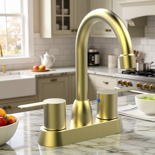Sunvega Oil Rubbed Bronze Centerset Two Handle Bathroom Sink Faucet