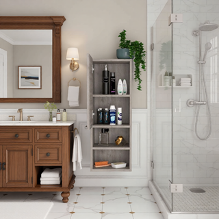 Sunvega Milwaukee Medicine Cabinet with Two Interior Shelves and Semi-Open Bottom