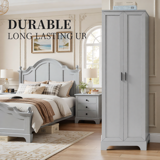 Sunvega Two Door Storage Cabinet with Adjustable Shelf Made of MDF Board for Bathroom