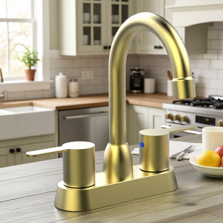 Sunvega Oil Rubbed Bronze Centerset Two Handle Bathroom Sink Faucet
