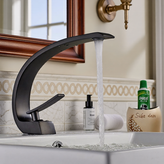 Sunvega Single Handle Waterfall Basin Faucet for Bathroom Sink in Chrome