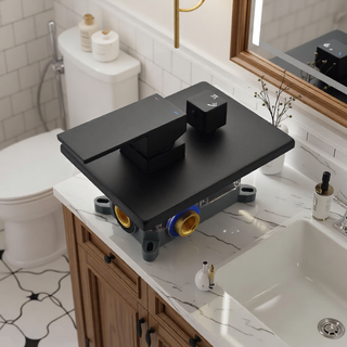 Sunvega Ceiling Mounted Rainfall Shower System Combo with Handheld and Self-Cleaning Nozzle