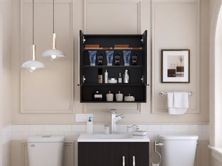 Sunvega Black Multistorage Pantry Cabinet with One Drawer and Two Shelves