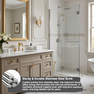 Sunvega Single Hole Bathroom Faucet with Ceramic Cartridge in Brushed Nickel