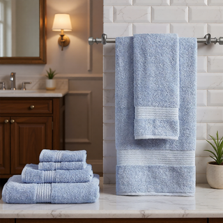 Sunvega GOTS Certified 650GSM Organic Long Staple Cotton 6 Piece Towel Set