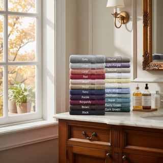 Sunvega 8-Piece Premium Cotton Towel Set with Antimicrobial Treatment for Health and Wellness