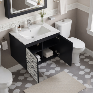 Sunvega Paint Free Vanity Door Panel with Hidden Handles for Bathroom and Kitchen