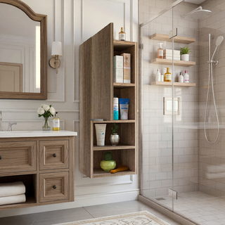 Sunvega Milwaukee Medicine Cabinet with Two Interior Shelves and Semi-Open Bottom