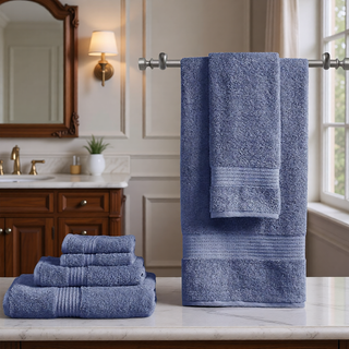 Sunvega GOTS Certified 650GSM Organic Long Staple Cotton 6 Piece Towel Set