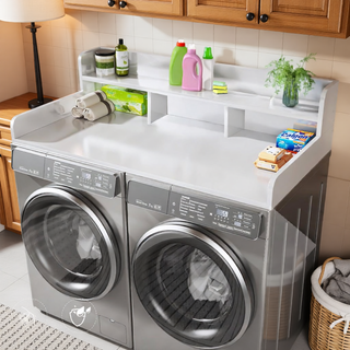 Sunvega Waterproof MDF Washer Dryer Countertop with Non-slip Pads and High Edge
