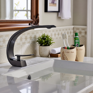 Sunvega Single Handle Waterfall Basin Faucet for Bathroom Sink in Chrome