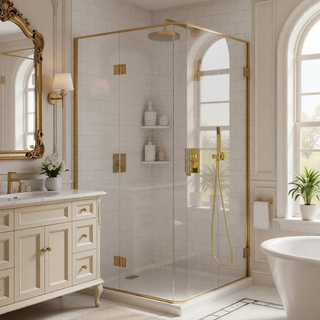 Sunvega Ceiling Mount Square Rainfall Shower System with Handheld Spray and Matte Black Finish