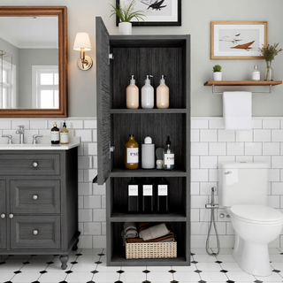 Sunvega Milwaukee Medicine Cabinet with Two Interior Shelves and Semi-Open Bottom