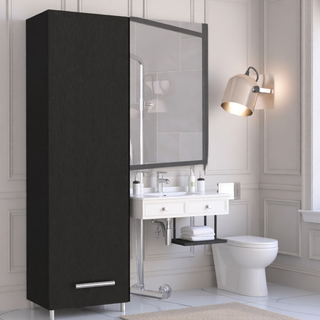 Sunvega Double Door Medicine Cabinet with Four Interior Shelves and Ample Mirror